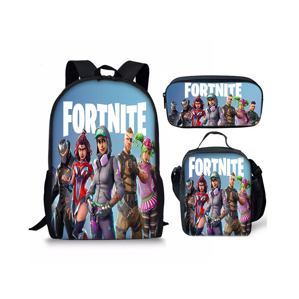 (27) Fortnite Game School Bag Backpack Lunch Bag Pencil Case 3Pcs Not,Specified