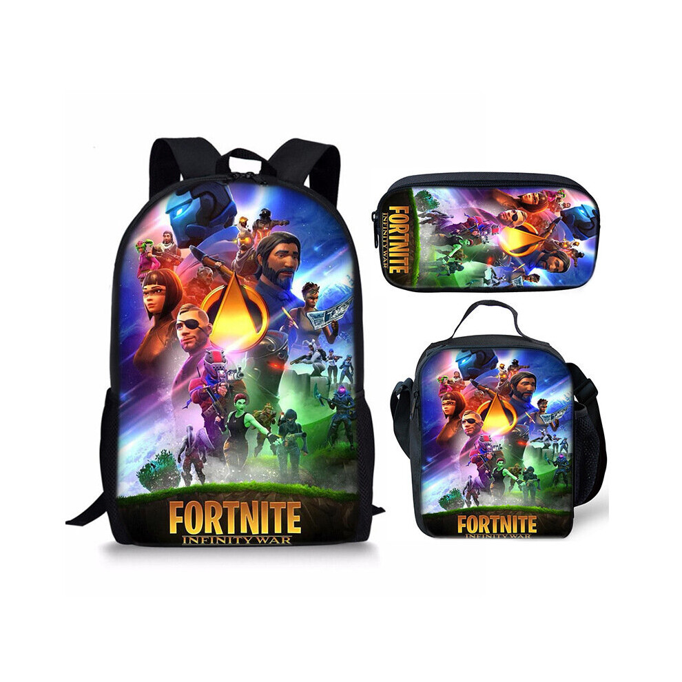 (22) Fortnite Game School Bag Backpack Lunch Bag Pencil Case 3Pcs Not,Specified