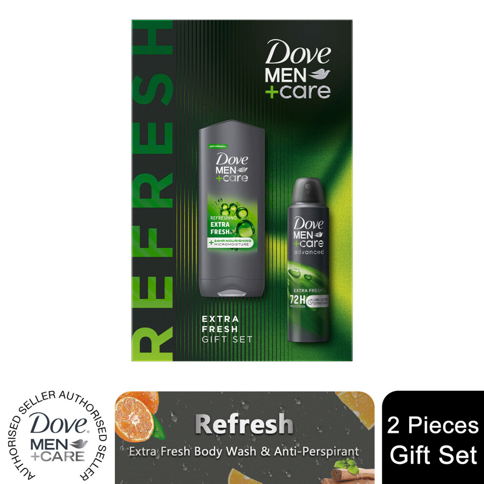 (Buy 1) Dove Men+Care Refresh Extra Fresh 2pc Set for Him