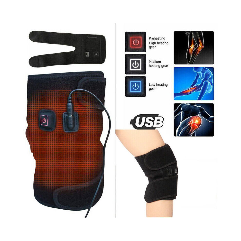 Mdsrjone Not,Specified Electric Heated Knee Pad Brace Arthritis Pain Relief Warm Therapy Leg Wrap Belt