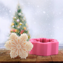 Christmas Silicone Snowflake Mold Candle Soap DIY Aromatherapy Plaster Mould
