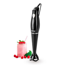Geepas Hand Blender | Food Collection Hand Blender, Soup Mixer with Stainless Steel Blades Ideal for Smoothies Shakes Vegetables Baby Food 180W Black