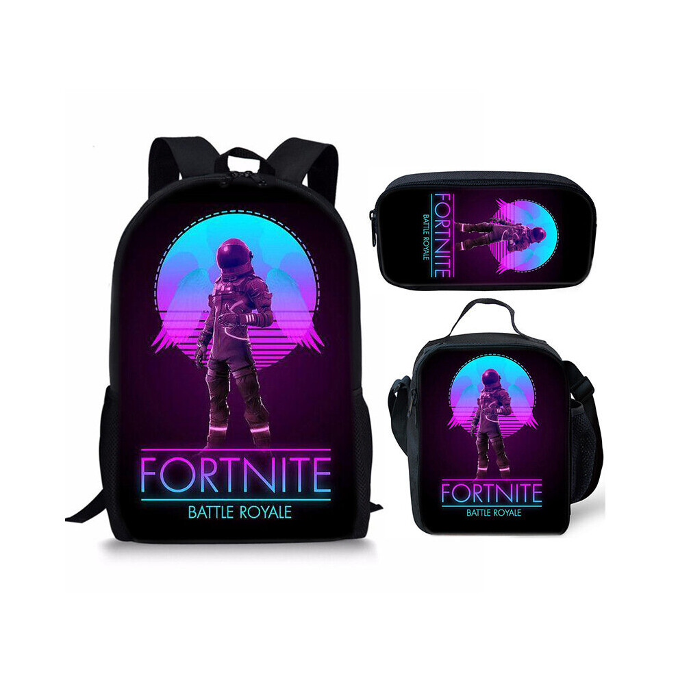 (8) Fortnite Game School Bag Backpack Lunch Bag Pencil Case 3Pcs Not,Specified