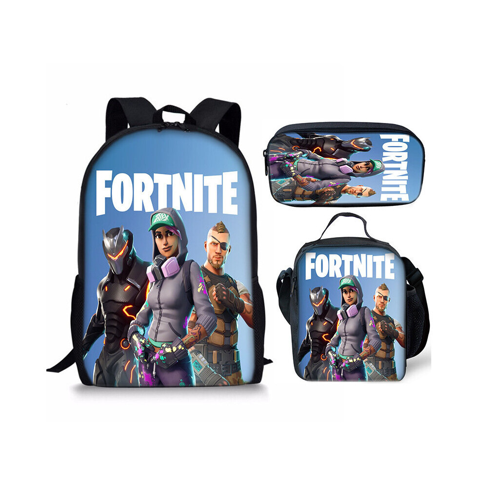 (7) Fortnite Game School Bag Backpack Lunch Bag Pencil Case 3Pcs Not,Specified
