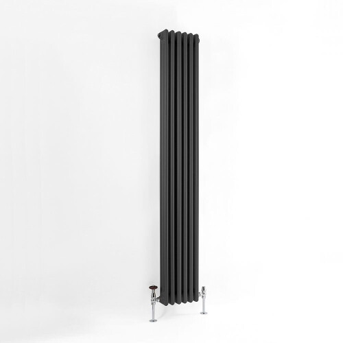 (200mm) Traditional Anthracite 2 Column Radiators 1800mm high