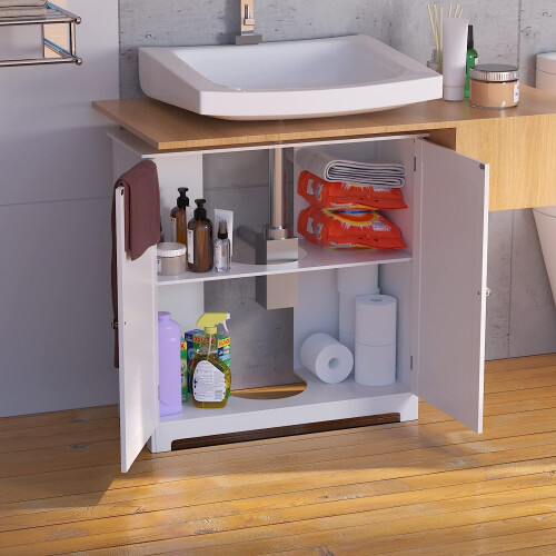 Under Sink Storage Bathroom Cabinet, Wall Mounted & Free Standing ...