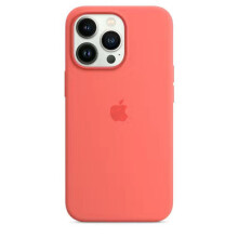 (Grapefruit) Apple Silicone Case with MagSafe for Apple iPhone 13