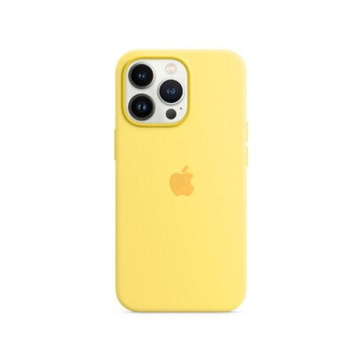 (Light yellow) Apple Silicone Case with MagSafe for Apple iPhone 13