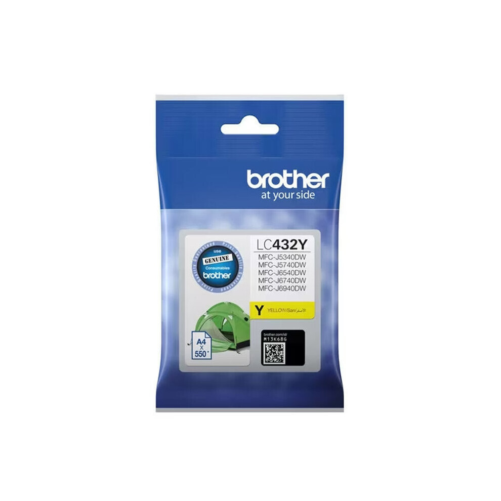 Brother LC-432 Yellow Ink Cartridge Toner LC432Y