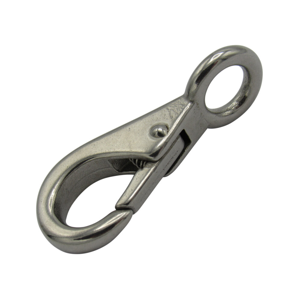 Quick Release Snap Hook With Fixed Eye Size 1 (72Mm Stainless Steel) 707152582353