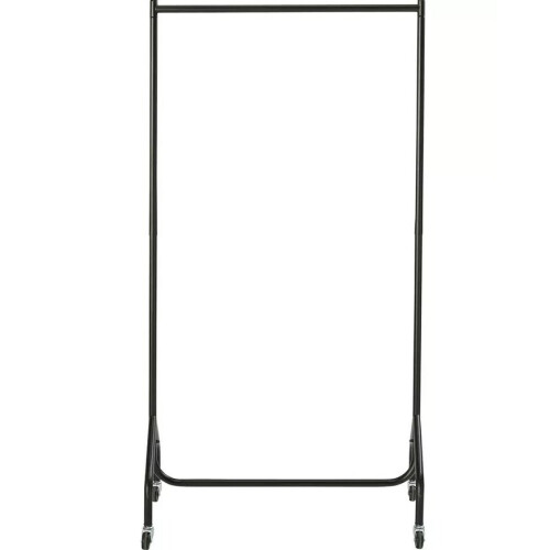 Home Heavy Duty Single Clothes Rail - Black 2