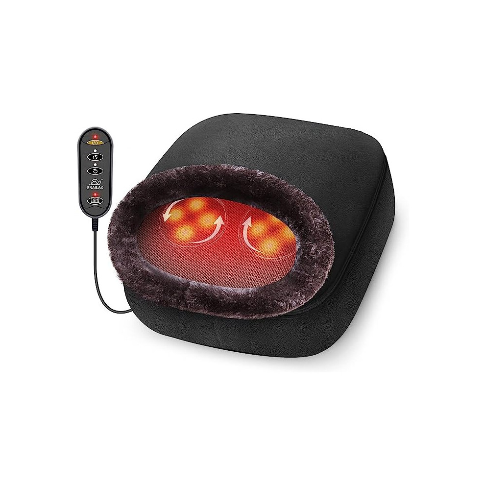 Snailax 2-In-1 Shiatsu Foot And Back With Heat-Kneading Feet Massager Machine With Heating Pad,Back Massage Cushion Or Foot Warmer,Massagers For Back