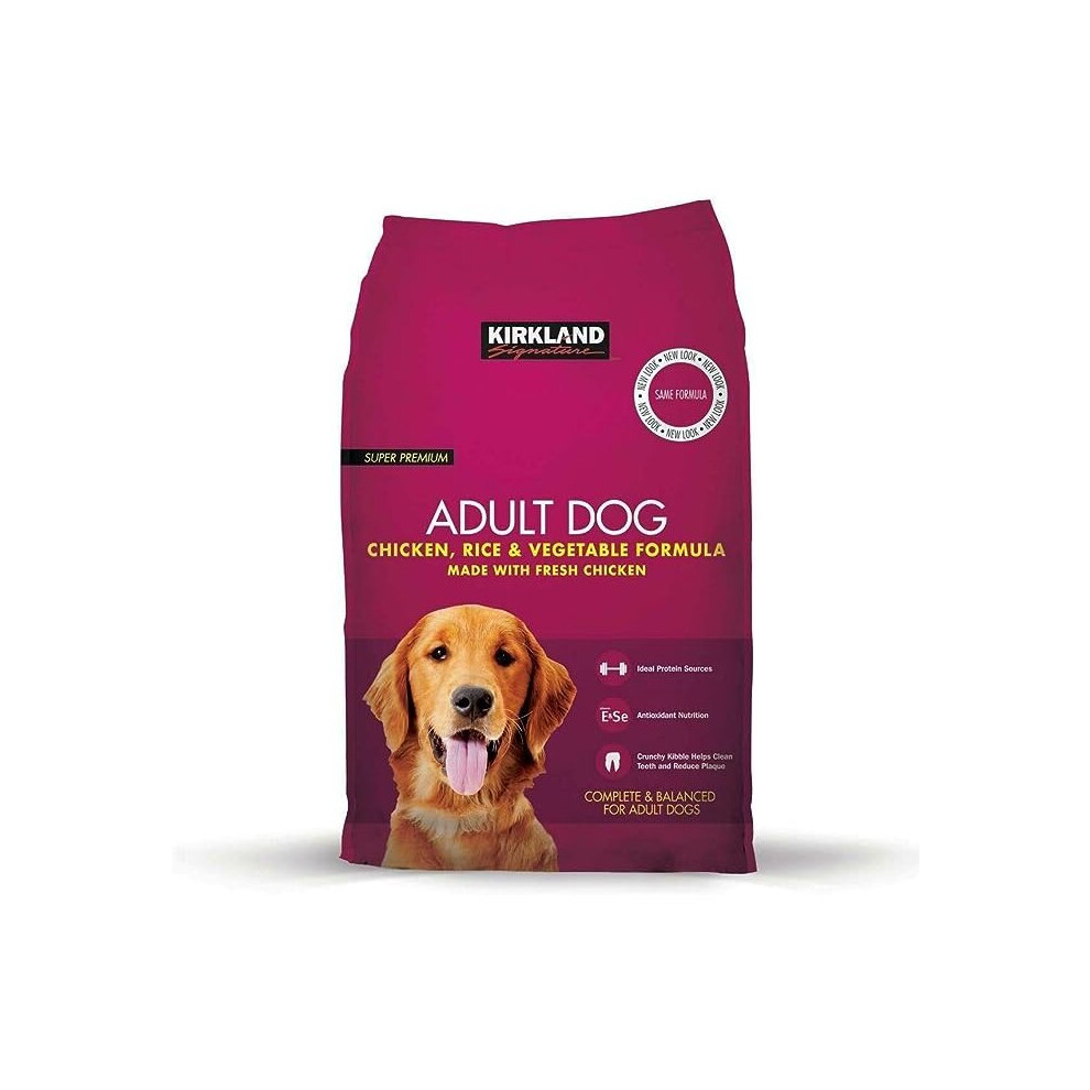 Kirkland Signature Super Premium Adult Complete Dog Food, Chicken, Rice & Vegetable Formula, 12Kg
