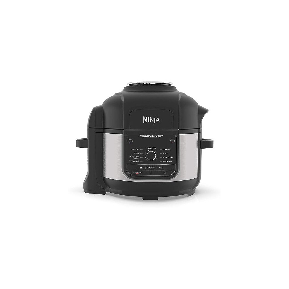 Ninja Foodi Multi-Cooker [OP350UK], 9-in-1, 6L, Electric Pressure Cooker and Air Fryer, Brushed Steel and Black