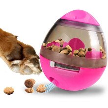 Treat Dispensing Dog Toy for Boredom, Interactive Treat Puzzle Dog Toy (Pink)