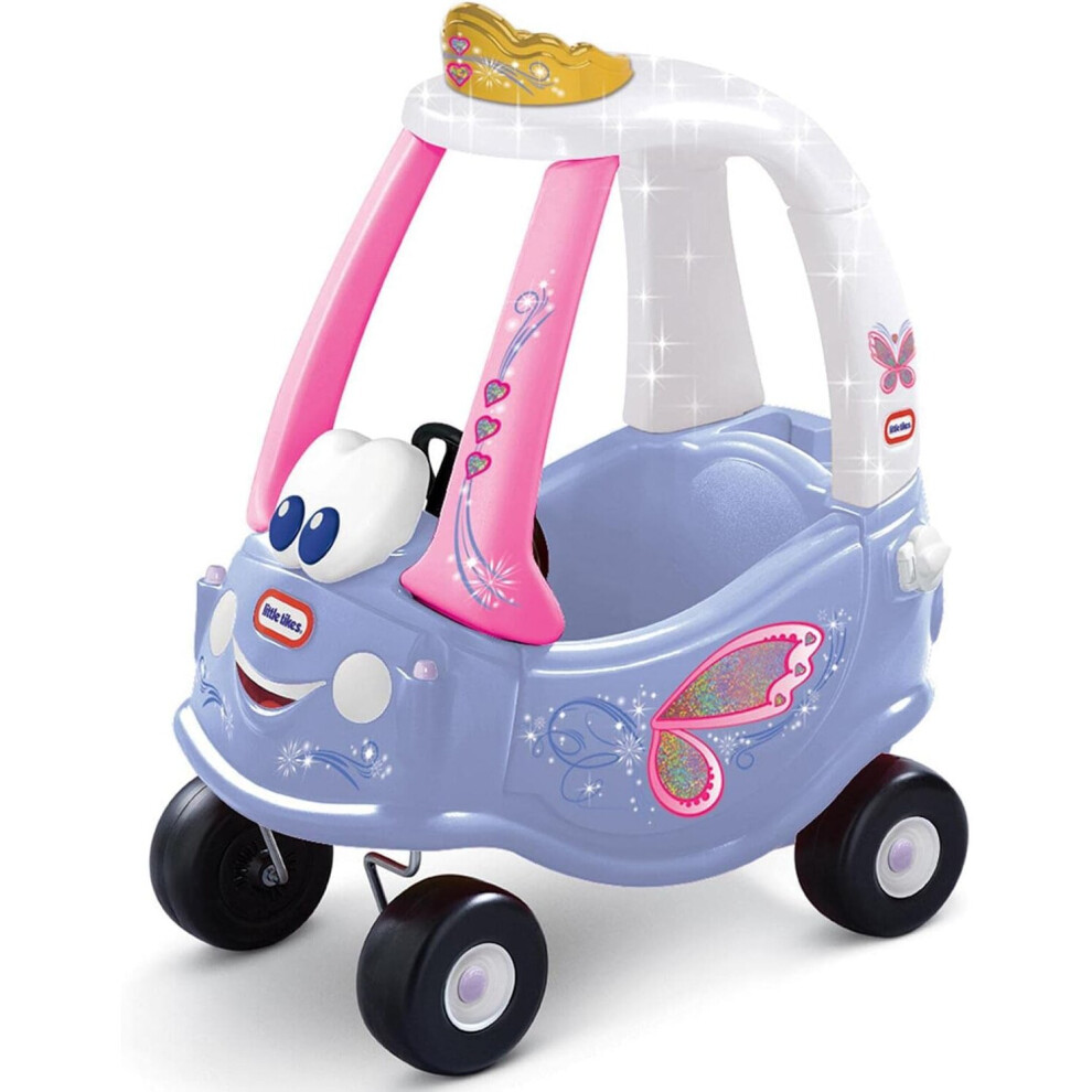 little tikes 173165E3 Fairy Cozy Coupe Car-Ride-On with Real Working Horn, Clicking Ignition Switch, and Fuel Cap-Ages 18 Months to 5 Years, Purple