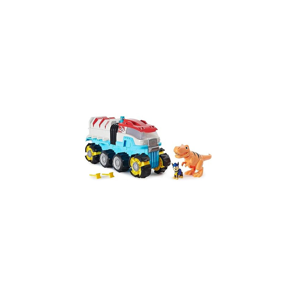 PAW Patrol Dino Rescue Dino Patroller Motorised Team Vehicle with Exclusive Chase and T-Rex Figures