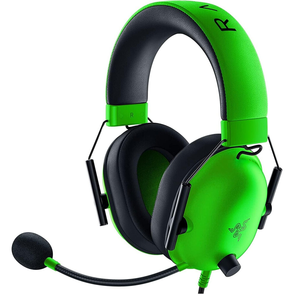 Razer BlackShark V2 X - Multi-Platform Wired Esports Headset (Triforce 50mm Drivers, Advanced Passive Noise Cancellation, 7.1 Surround Sound) Green