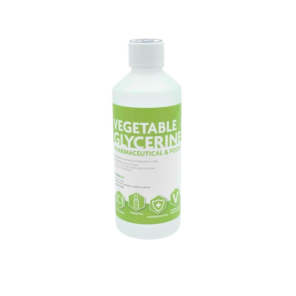 Hexeal VEGETABLE GLYCERINE | 500ml | 100% Vegan & Natural | Pharmaceutical & FCC Food Grade