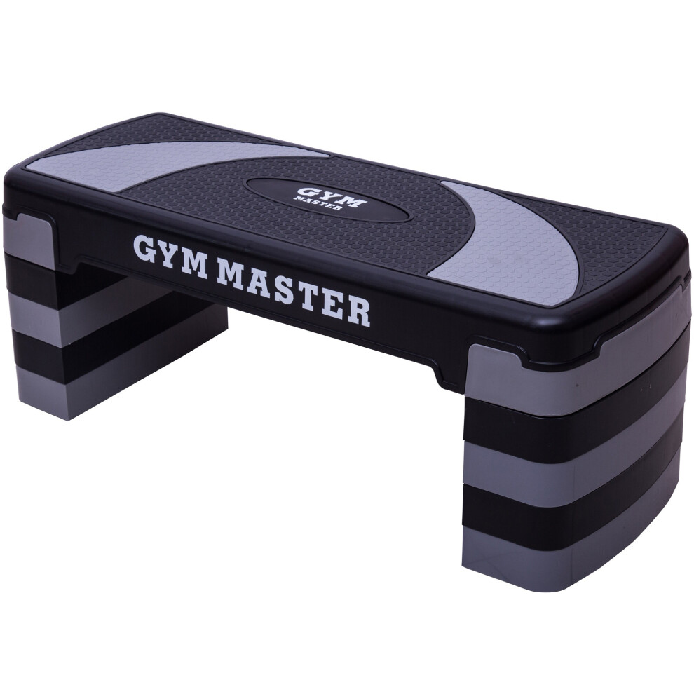 (5 Level) GYM MASTER Adjustable Step Aerobics Platform | Home Exercise Cardio Pilates Yoga Equipment