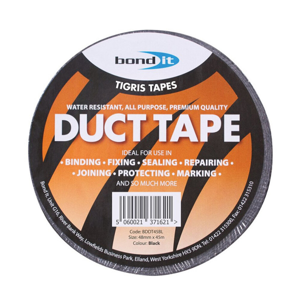 B&Q - Duct Tape Water Resistant Binding Fixing Sealing JoiningBlack48mm X 45M - Image 2