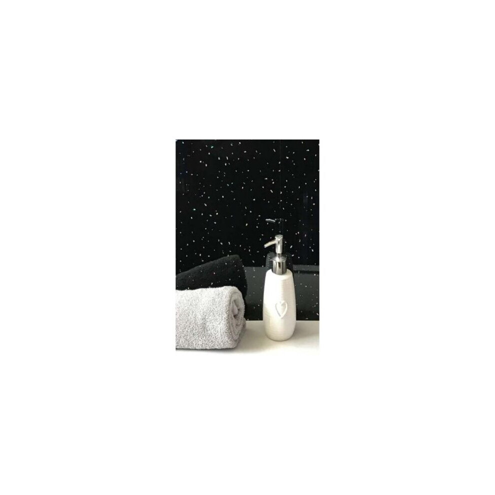 Black Sparkle 250mm x 2700mm x 8mm PVC Wet Wall Panels