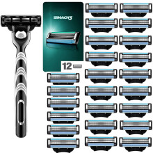 24PCS Mach 3 Manual Razor Blades +Shaving Rack