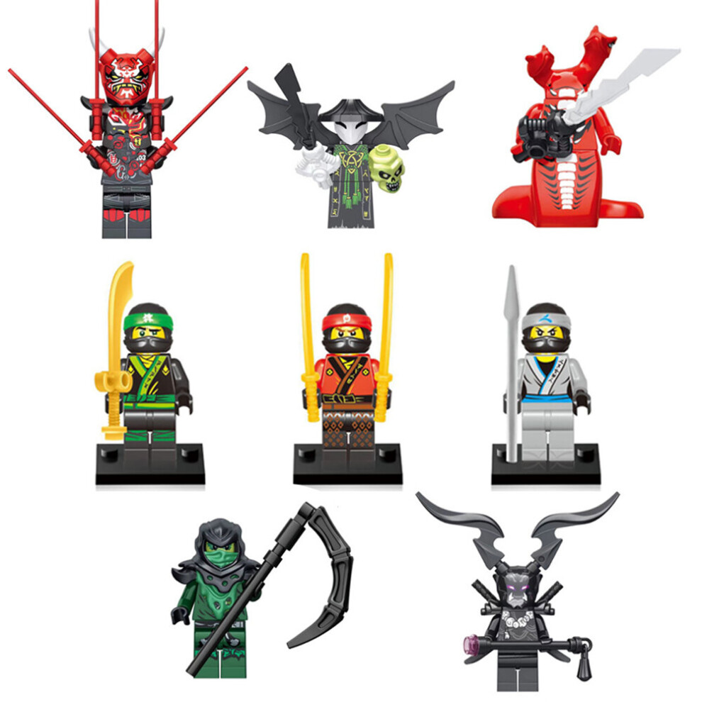 Photos - Construction Toy 8cps Mini figure Kai Jay Mega Red Snake Monster Skeleton Wizard Moro Building Blocks Kids Toys