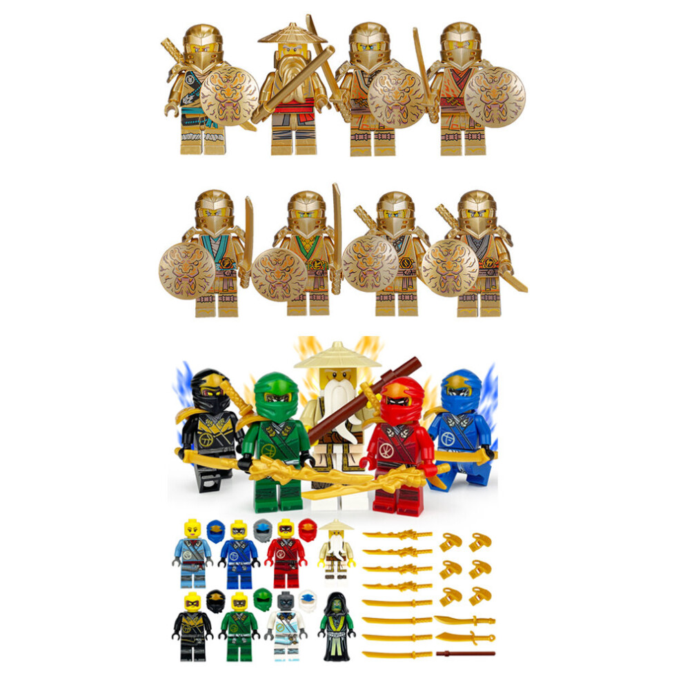 (Style C 16pcs) Ninjago 16pcs/set Mini figure Kai Jay Building Blocks Kids Toys