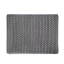 (  Grey) Cat Litter Mat Double-Layer Trapper Foldable Pad Pet Rug EVA Foam Rubber