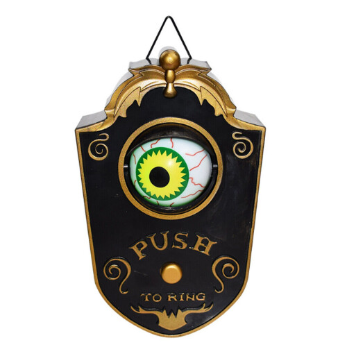 ( Haunted Eye Black) Halloween Doorbell Decoration Haunted Doorbell Party Doorbell Prop Door Decor on OnBuy