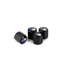 4pcs BMW M Logo Emblem Alloy Air Valve Stem Dust Caps