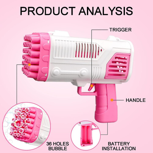 Bubble Gun Bubble Bazooka Gun Rocket Launcher Bubble Machine Outdoor 2