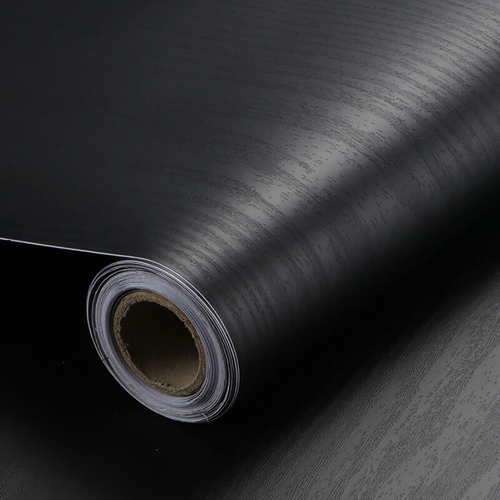 Black Wood Effect Vinyl Wrap Self Adhesive Countertop Film Sticker Covering