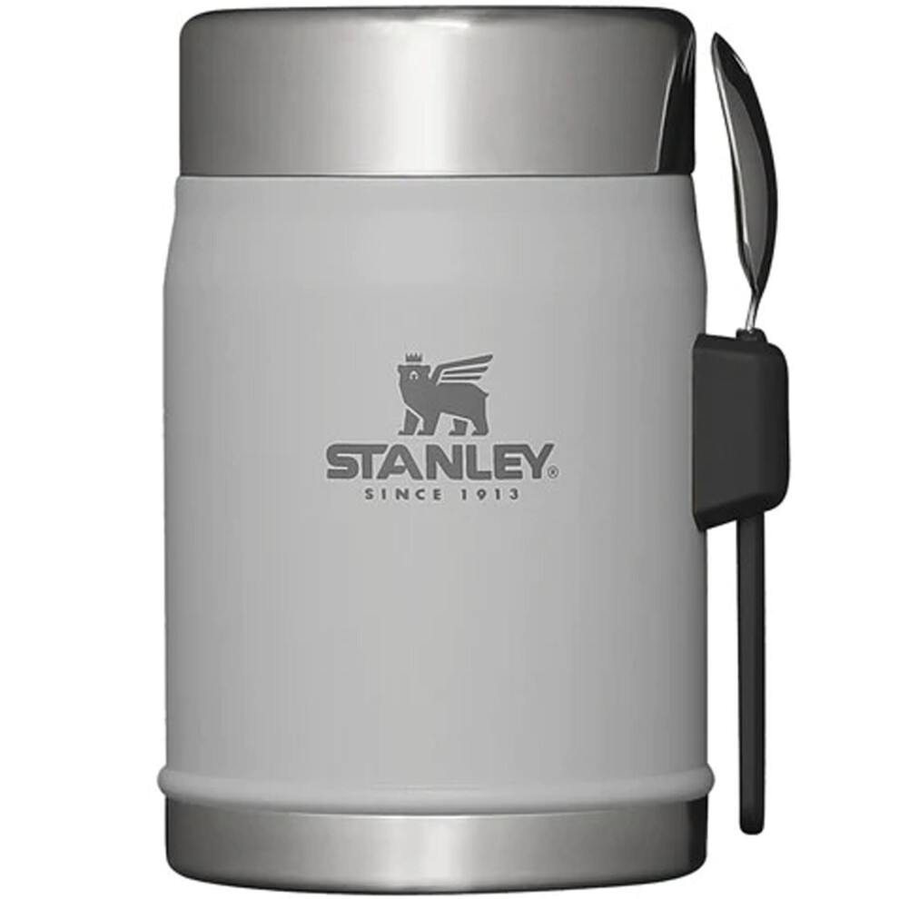 (14oz, Ash) Stanley Classic Legendary 14OZ Thermal Travel Food Jar Pot With Spork