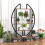 Living And Home 2 Pcs Rustic Brown Crescent Wood Tiered Plant Stand 2