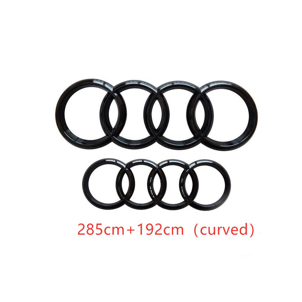 ( Gloss, 285Cm + 192Cm Curved) Audi Badge Rings Set Front Grille Rear Boot A3 A4 A5 A6 A7 Q3 Q5 Q7 Q8 S6 S7 Tt Black 5601103449649