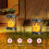 2pcs LED Solar Flame Torch Lamp Light Flickering Waterproof Garden Lantern 2