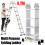 4.7M Aluminium Ladder Multi-Purpose Folding 16 Step Combination Ladder 1
