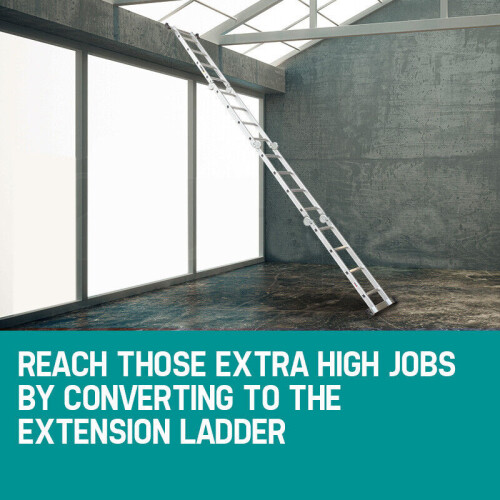 4.7M Aluminium Ladder Multi-Purpose Folding 16 Step Combination Ladder 2