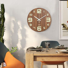 Modern Luminous Wood Silent Wall Clock
