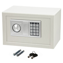 (White--8.5L Electronic Safe) Electronic High Security Secure Digital Steel Safe For Home & Office Money Safe
