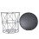 (Black) Versatile Metal Wire Side End Table with Storage 2