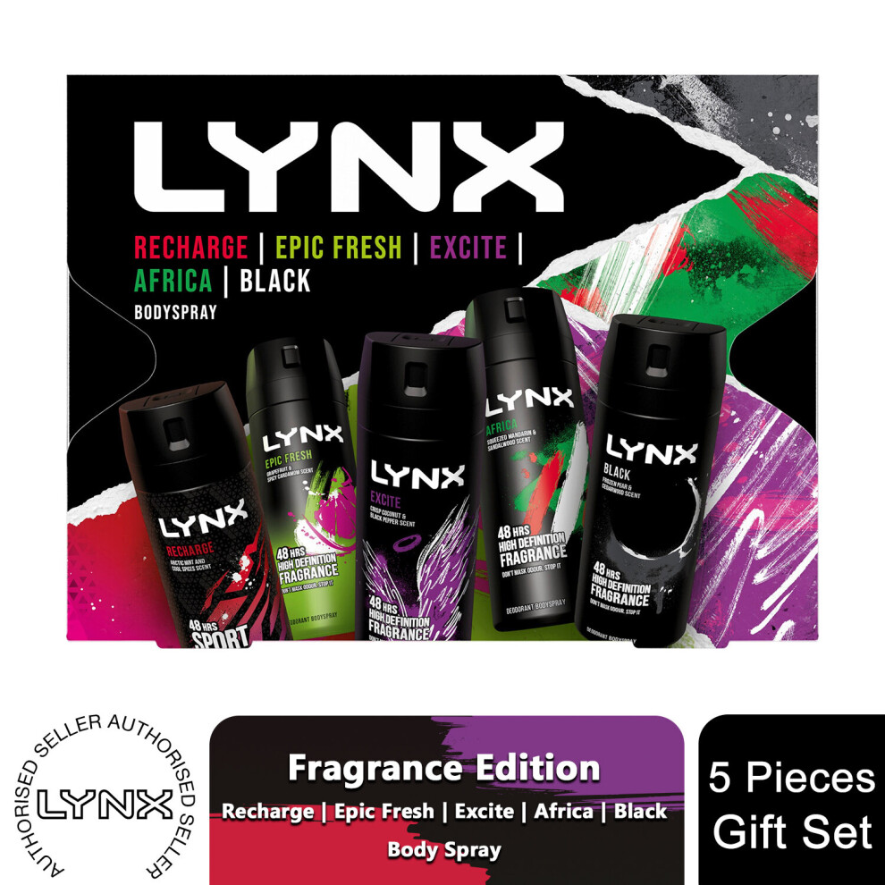 (Buy 1) Lynx Body Sprays Multi Fragrance Edition Set Men