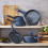Cermalon® 5-Piece Blue Pan Set with Grey Sparkling Non-Stick Coating 1
