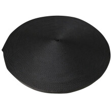(Black 25MM, 100M - 1200KG) Polyester Webbing Strap Tape Roll (Tie Down)