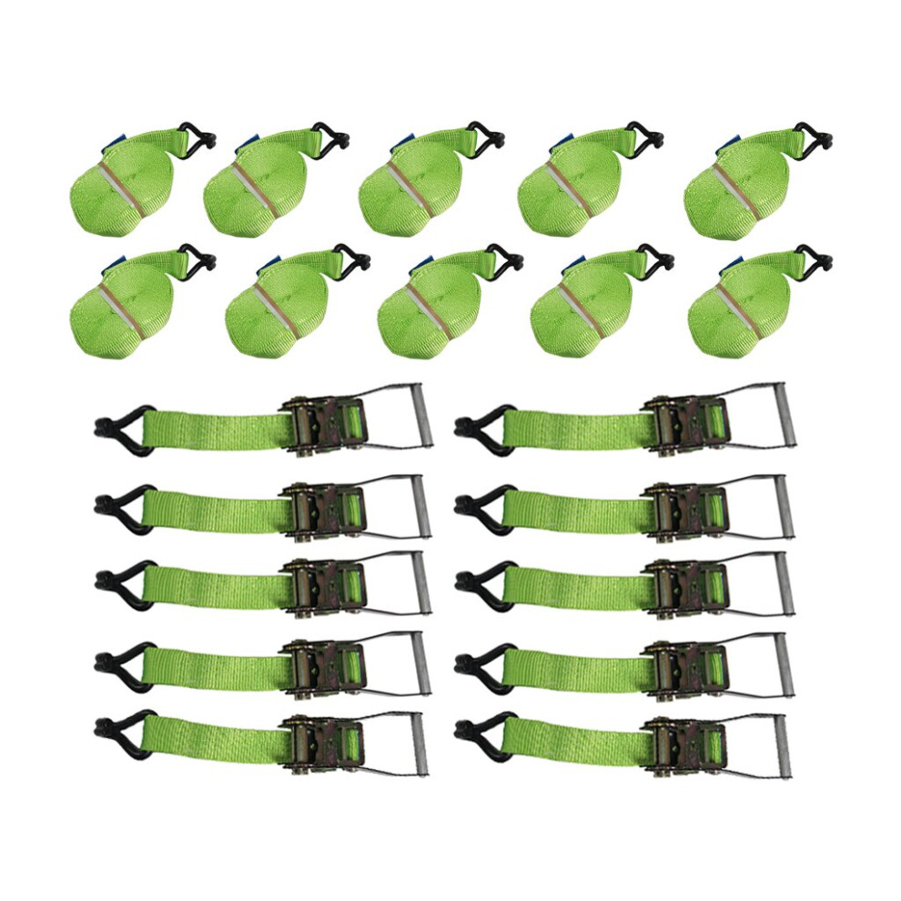 Tie Down Cargo Ratchet Straps X10 (5T 50Mm 8M Recovery Lashing Claw) 600988493537