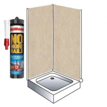 Sand Marble Shower Wall Panels Kit 1000MM x 2.4m X 10mm 2 Sided
