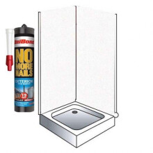 White Pearl Shower Wall Panels Kit 1000MM x 2.4m X 10mm 2 Sided