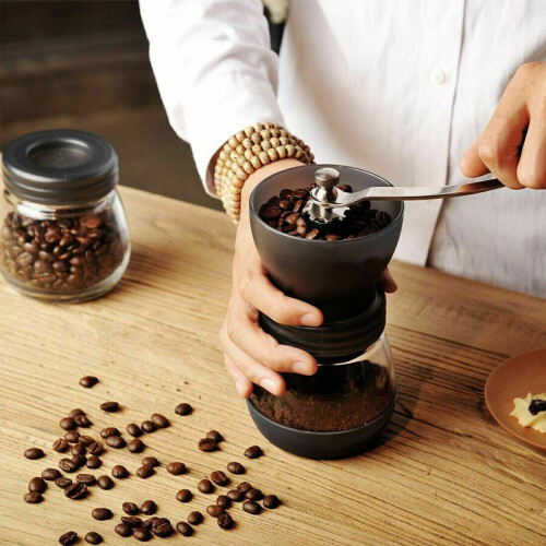 Moinho de cafÃ em grÃo Moinho de cerÃmica manual ajustÃ¡vel de mÃo 1